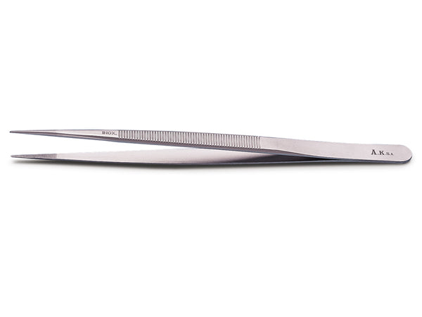 Diamond tweezer, extra-large tips with notch, 16 cm, Swiss