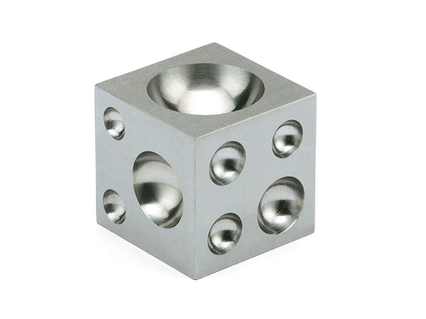Steel dapping block, 32 holes 1.5 - 22 mm