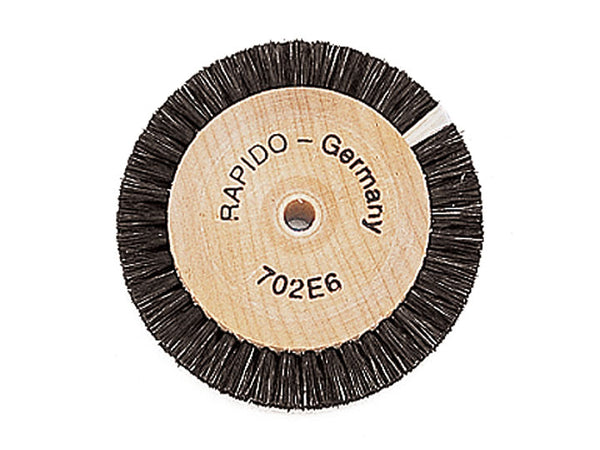 Bristle brush, 70mm, 2 rows, wooden core, Germany