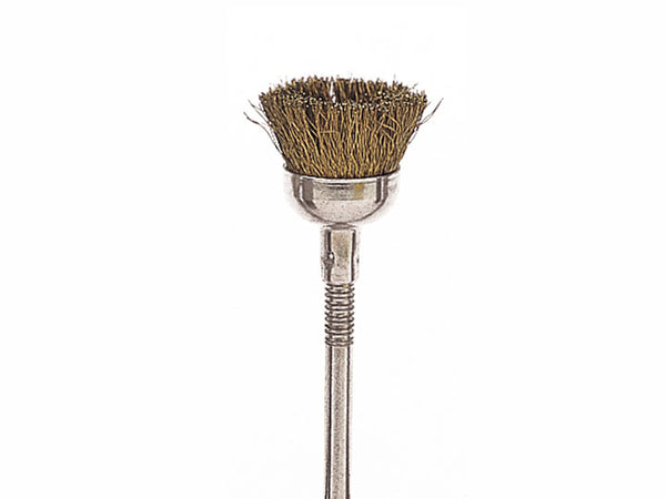 Mounted cup brush - brass