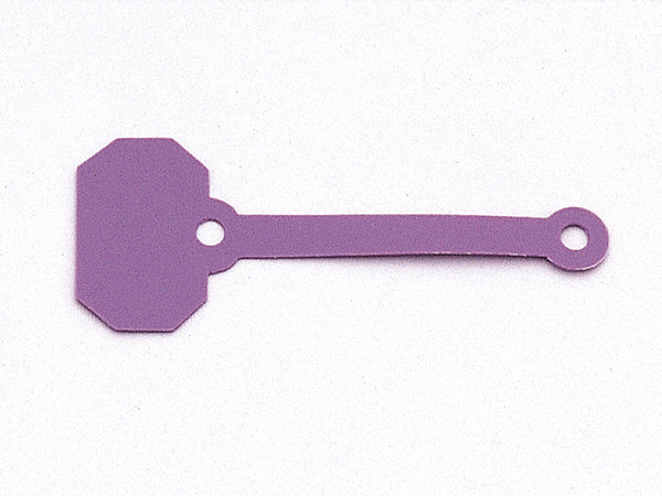 Price tag 507 (octagon,w/eyelet), purple (1000 pcs/box) USA