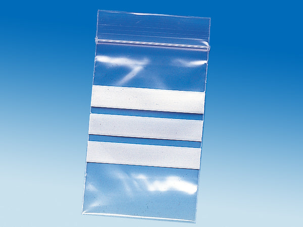 Reclosable bag, 3 white panels 5" x 4" (100 pcs/pack)