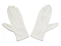 Cotton gloves white (one pair), L size