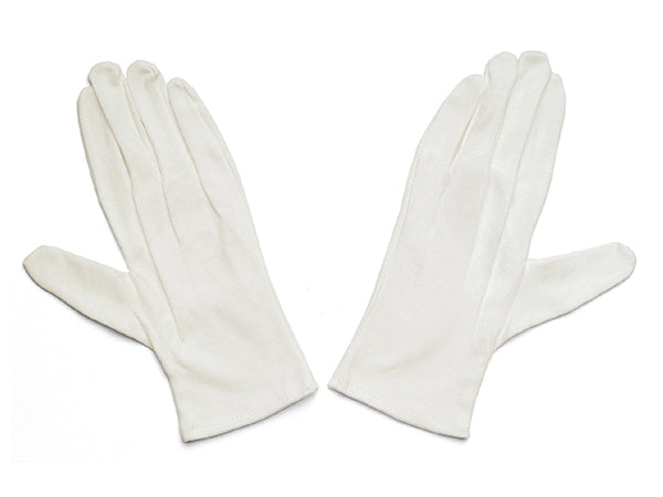 Cotton gloves white (one pair), L size